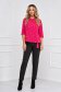 Fuchsia women`s blouse georgette loose fit gold metal details 3 - StarShinerS.com