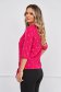 Fuchsia women`s blouse georgette loose fit gold metal details 2 - StarShinerS.com