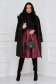 Burgundy cloche skirt from ecological leather midi - StarShinerS 4 - StarShinerS.com