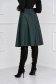 Darkgreen cloche skirt from ecological leather midi - StarShinerS 2 - StarShinerS.com