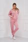 Pink sport 2 pieces loose fit velvet with pockets 3 - StarShinerS.com