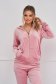 Pink sport 2 pieces loose fit velvet with pockets 1 - StarShinerS.com