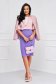 Bluza dama din georgette roz prafuit cu croi larg accesorizata cu o fundita si imprimeu digital - StarShinerS 4 - StarShinerS.ro