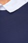 Rochie din crep texturat albastru-inchis scurta cu croi in a si guler tip camasa - SunShine 5 - StarShinerS.ro
