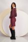 Burgundy jacket from ecological leather tented with buttons 4 - StarShinerS.com