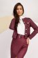 Burgundy jacket from ecological leather tented with buttons 1 - StarShinerS.com