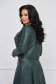 Green jacket from ecological leather tented with buttons 2 - StarShinerS.com