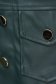 Green jacket from ecological leather tented with buttons 5 - StarShinerS.com