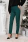 Pantaloni din stofa usor elastica verde-inchis lungi conici cu talie inalta - StarShinerS 3 - StarShinerS.ro