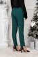 Pantaloni din stofa usor elastica verde-inchis lungi conici cu talie inalta - StarShinerS 2 - StarShinerS.ro