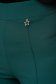 Pantaloni din stofa usor elastica verde-inchis lungi conici cu talie inalta - StarShinerS 6 - StarShinerS.ro