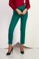 Dark Green High-Waisted Tapered Stretch Fabric Trousers - StarShinerS 4 - StarShinerS.com
