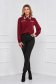 Burgundy women`s blouse light material loose fit with pearls 4 - StarShinerS.com