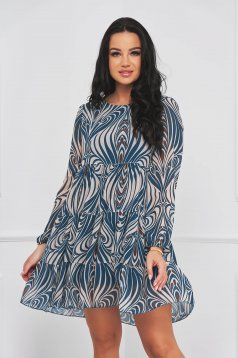 Dress georgette short cut loose fit with ruffle details