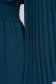 Rochie din georgette verde-inchis in clos cu elastic in talie cu maneci largi plisate - SunShine 5 - StarShinerS.ro