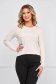 Ivory sweater knitted with rounded cleavage 1 - StarShinerS.com