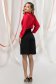 Red women`s blouse from satin loose fit pleats of material 4 - StarShinerS.com
