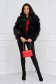 Black fur loose fit from ecological fur with pockets 4 - StarShinerS.com