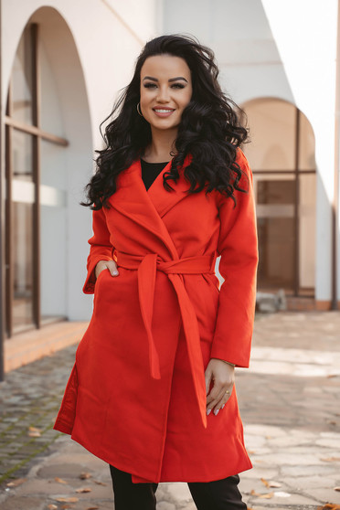 Coats & Jackets, Red coat cloth with inside lining loose fit - StarShinerS.com
