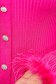 Rochie tricotata roz midi din material reiat cu pene - SunShine 5 - StarShinerS.ro