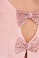 Pulover tricotat roz deschis cu croi larg si aplicatii cu fundite din paiete - SunShine 5 - StarShinerS.ro