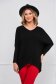 Black sweater knitted loose fit with sequin embellished details 2 - StarShinerS.com