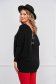 Black sweater knitted loose fit with sequin embellished details 1 - StarShinerS.com