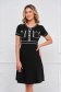 Rochie tricotata neagra scurta in clos cu buzunare la piept si maneci scurte - SunShine 1 - StarShinerS.ro