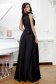 Black dress long cloche taffeta bow accessory 2 - StarShinerS.com
