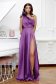 Purple dress long cloche taffeta bow accessory 1 - StarShinerS.com