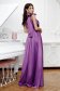 Purple dress long cloche taffeta bow accessory 2 - StarShinerS.com