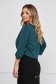 Green women`s blouse georgette loose fit with v-neckline 2 - StarShinerS.com