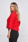 Red women`s blouse georgette loose fit with v-neckline 2 - StarShinerS.com