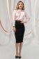 Bluza dama din satin roz prafuit cu croi larg si pliuri de material la guler - PrettyGirl 3 - StarShinerS.ro