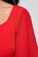 Rochie din stofa elastica rosie midi tip creion cu maneci din voal plisat - StarShinerS 5 - StarShinerS.ro