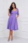 Purple dress elastic cloth cloche midi with pockets - StarShinerS 4 - StarShinerS.com