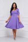 Purple dress elastic cloth cloche midi with pockets - StarShinerS 3 - StarShinerS.com