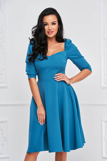 Turquoise dresses, Dirty green dress elastic cloth cloche midi with pockets - StarShinerS - StarShinerS.com