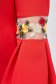 StarShinerS red dress elastic cloth straight with bell sleeve 5 - StarShinerS.com