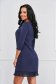 Darkblue dress elastic cloth short cut straight accessorized with breastpin - StarShinerS 2 - StarShinerS.com