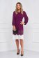 Purple dress elastic cloth straight voile details 4 - StarShinerS.com