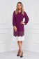 Purple dress elastic cloth straight voile details 3 - StarShinerS.com