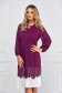 Purple dress elastic cloth straight voile details 1 - StarShinerS.com