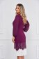 Purple dress elastic cloth straight voile details 2 - StarShinerS.com