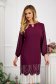 Purple dress elastic cloth straight voile details 1 - StarShinerS.com