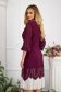 Purple dress elastic cloth straight voile details 2 - StarShinerS.com
