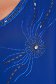 Rochie din voal albastra midi cu croi larg accesorizata cu pietre strass 5 - StarShinerS.ro