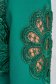 Rochie din stofa elastica verde midi in clos cu broderie si aplicatii cu pietre strass 5 - StarShinerS.ro