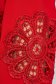 Rochie din stofa elastica rosie midi in clos cu broderie si aplicatii cu pietre strass 4 - StarShinerS.ro