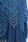 Blue dress midi straight laced with pearls 5 - StarShinerS.com